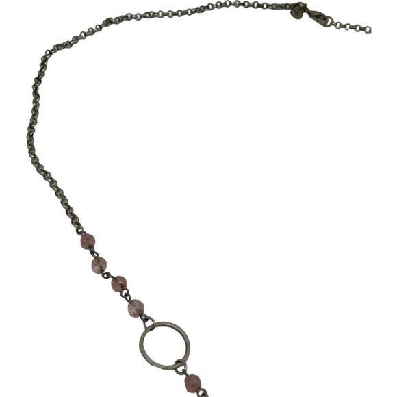 Bohemian-Inspired Pink Drop Necklace - Picture 5 of 6